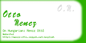 otto mencz business card