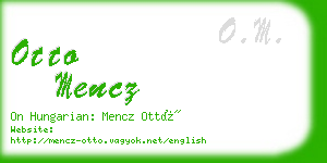 otto mencz business card